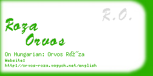 roza orvos business card